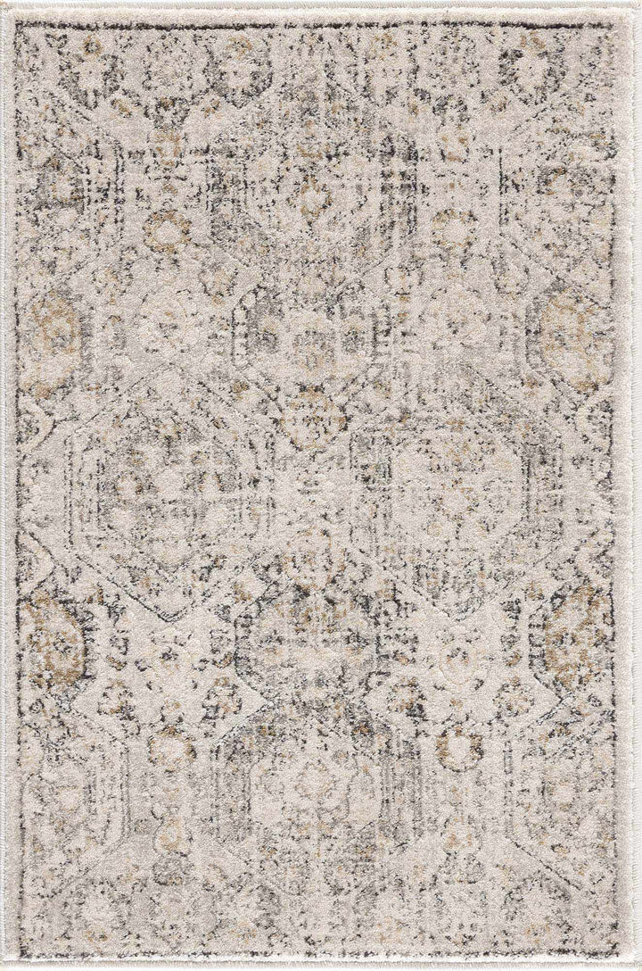 Traditional Overall Design Beige and Brown Medium Pile Area Rug - The Rug Decor