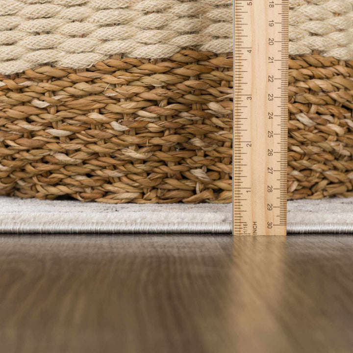 Traditional Overall Design Beige and Brown Medium Pile Area Rug - The Rug Decor