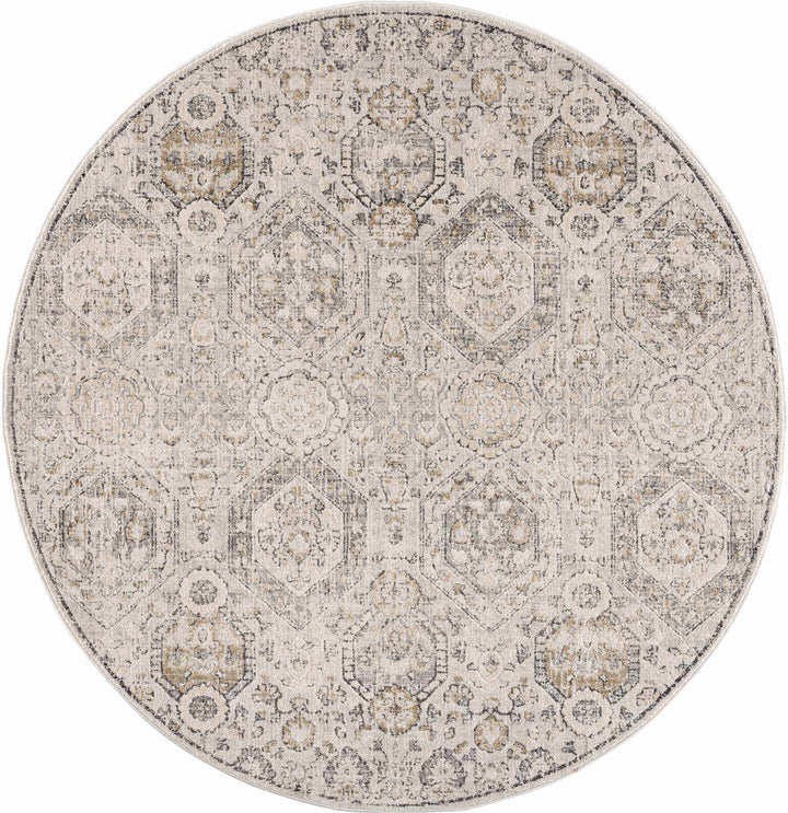 Traditional Overall Design Beige and Brown Medium Pile Area Rug - The Rug Decor