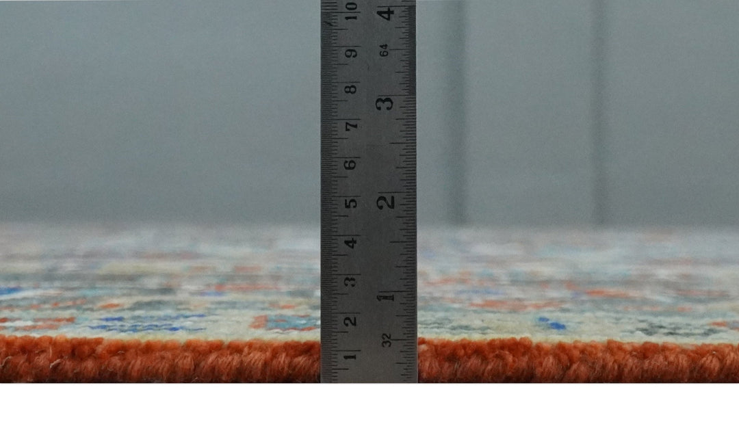 Traditional Rust, Ivory, Beige and Charcoal Multi size Hand knotted Wool Area Rug - The Rug Decor