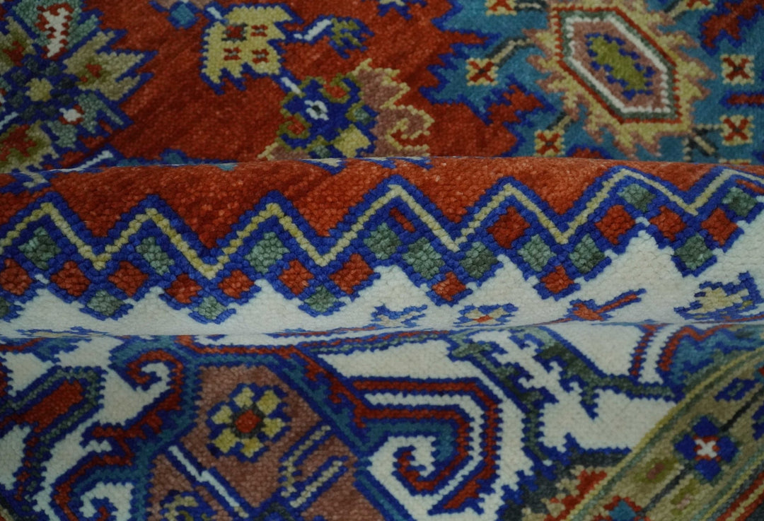 Traditional Rust, Ivory, Beige and Charcoal Multi size Hand knotted Wool Area Rug - The Rug Decor