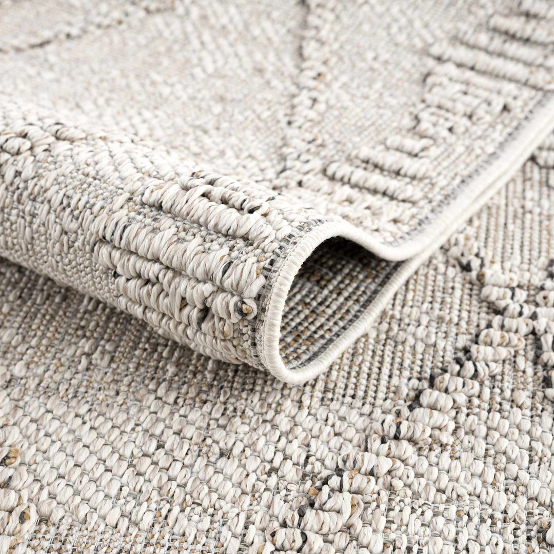 Traditional Tribal Design Beige Medium Pile Outdoor Area Rug - The Rug Decor
