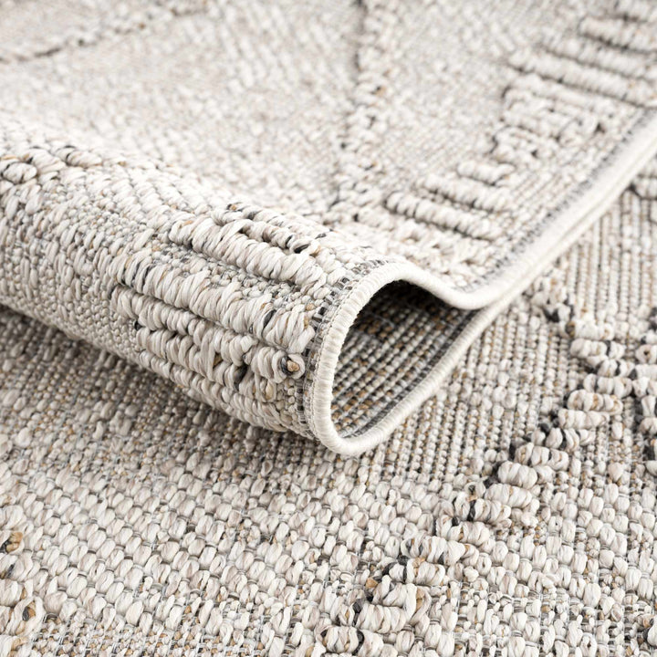Traditional Tribal Design Beige Medium Pile Outdoor Area Rug - The Rug Decor