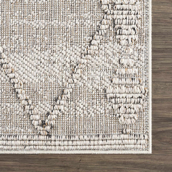 Traditional Tribal Design Beige Medium Pile Outdoor Area Rug - The Rug Decor