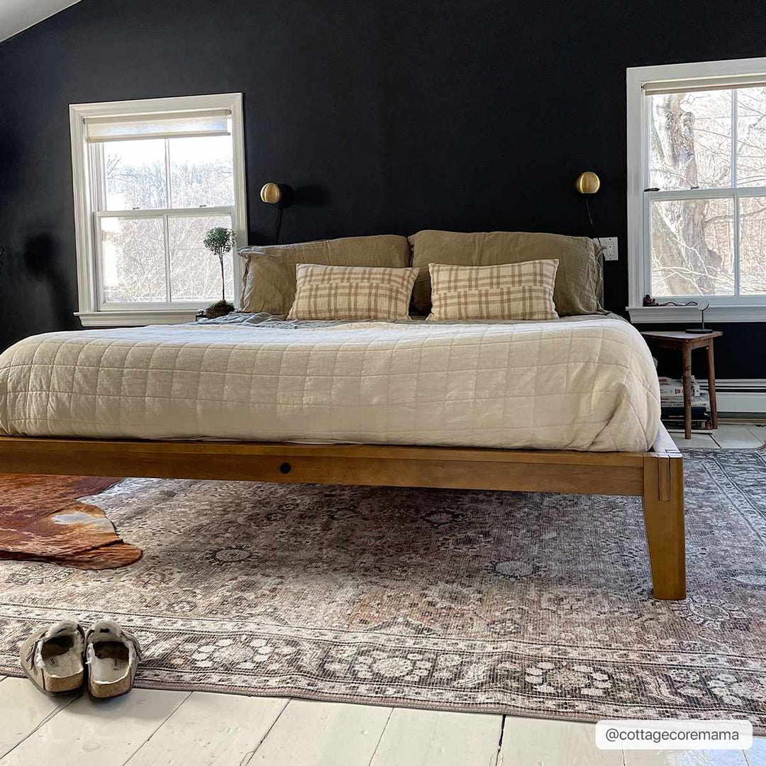 Traditional Turkish Floral Ivory, Brown and Charcoal Multi Size Machine Washable Rug - The Rug Decor