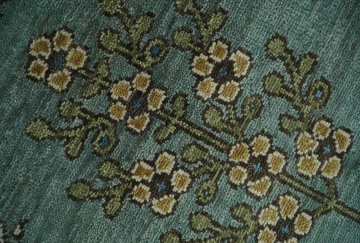 Tree of Life Green Traditional Hand Knotted Turkish Design Multi Size Wool Area Rug - The Rug Decor