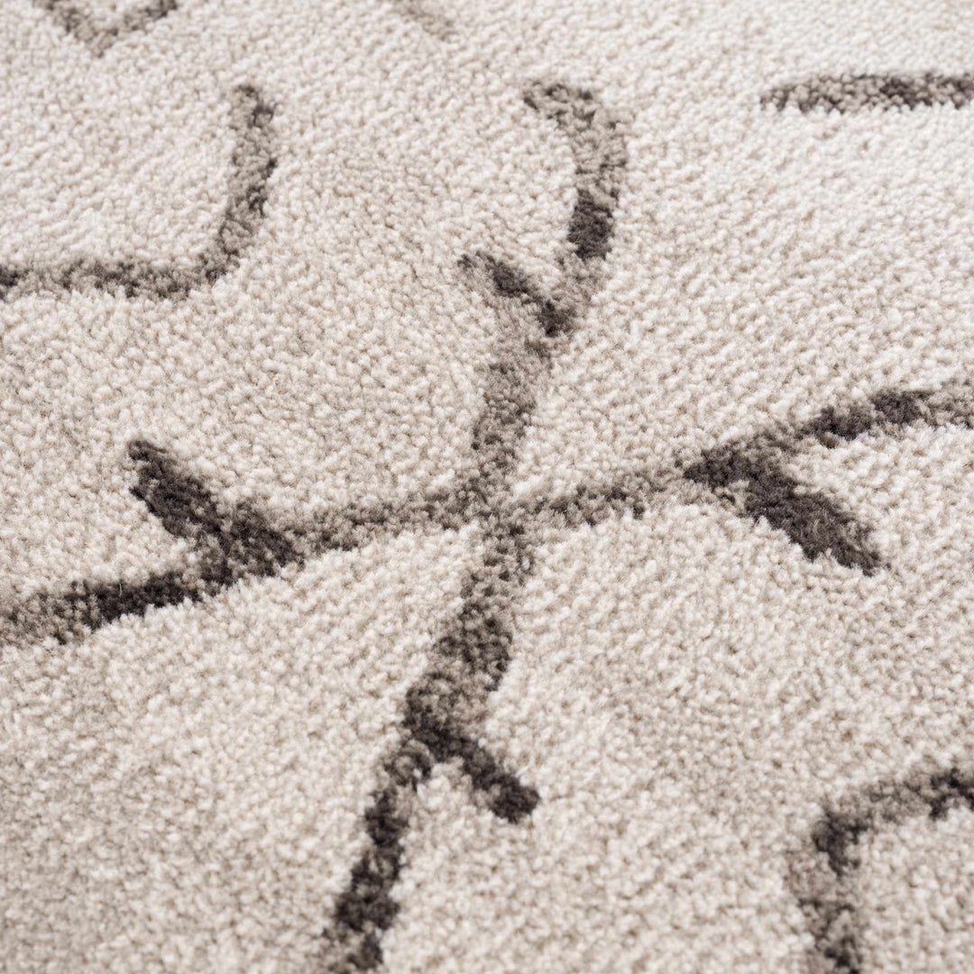 Tribal Design contemporary Light Peach and Charcoal Area Rug - The Rug Decor
