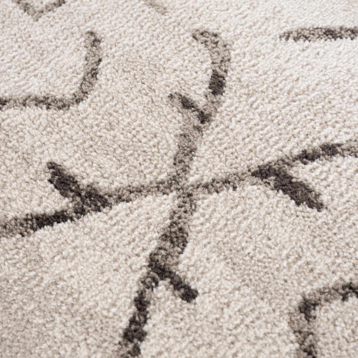 Tribal Design contemporary Light Peach and Charcoal Area Rug - The Rug Decor