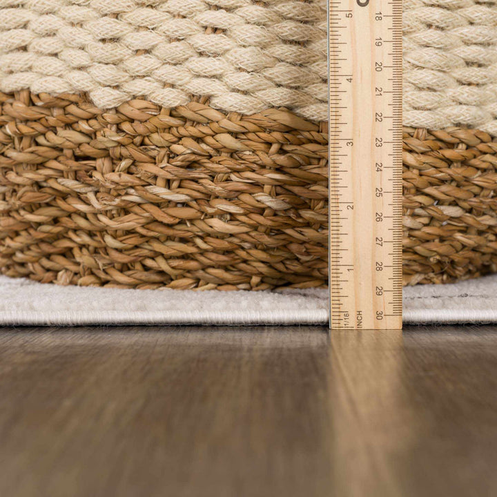 Tribal Design contemporary Light Peach and Charcoal Area Rug - The Rug Decor
