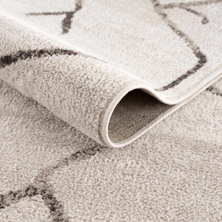 Tribal Design contemporary Light Peach and Charcoal Area Rug - The Rug Decor