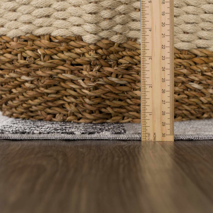 Tribal Pattern Premium look Silver, Charcoal, Gray and Brown easy Washable Rug - The Rug Decor