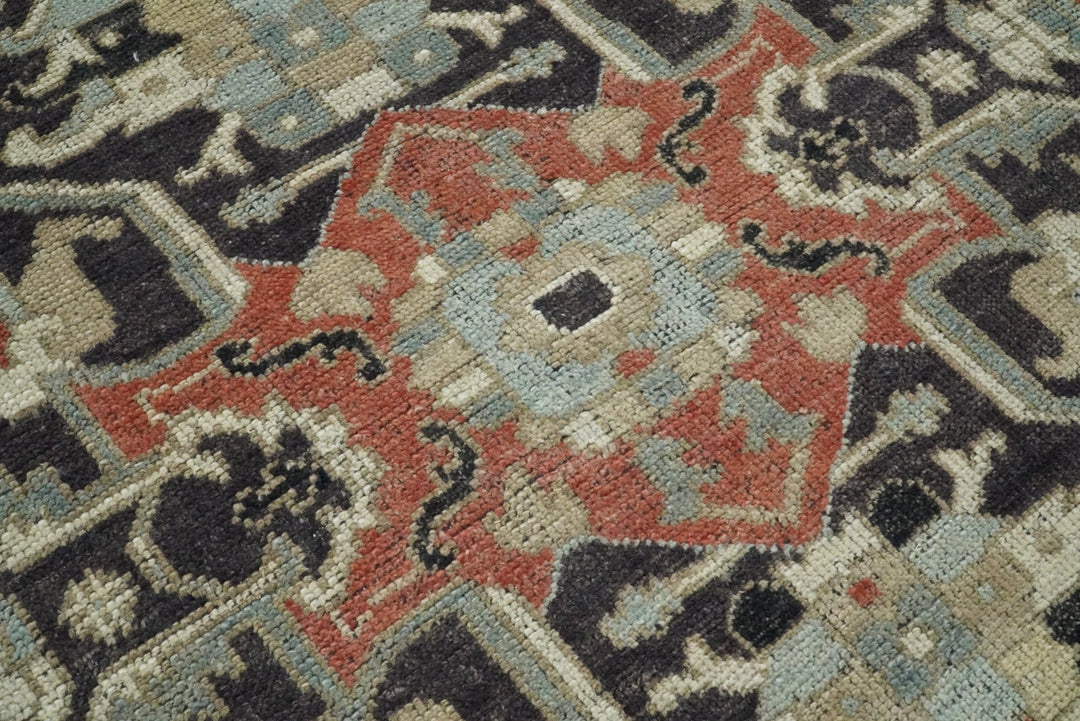 Turkish Hand Knotted Antique 8x10 Rust and Beige Traditional Persian Area Rug | TRD2375 - The Rug Decor