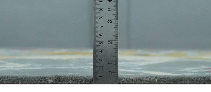 Vibrant Colorful Modern Abstract Gray, Olive, Purple and Ivory Hand knotted 10x14 and 12x15 wool Area Rug - The Rug Decor