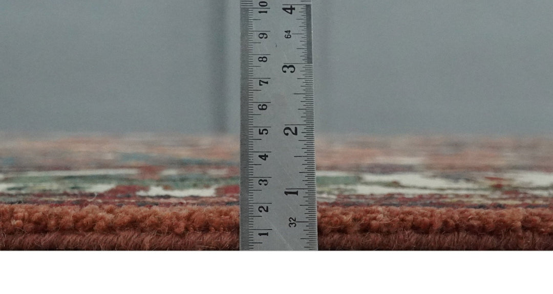 Vintage Style Black, Rust, Teal and Ivory Hand Tufted 8x10 Traditional wool Area Rug - The Rug Decor