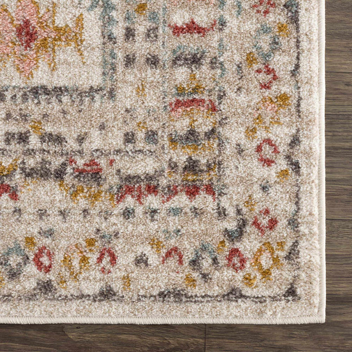 Vintage Style Woven Peach, Beige And Gray Southwestern Tribal Design Rug - The Rug Decor