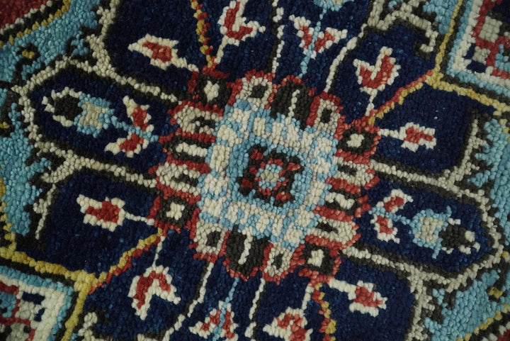 Wool 6x9 Blue and Rust Traditional Persian Antique Area Rug | TRDCP19669 - The Rug Decor