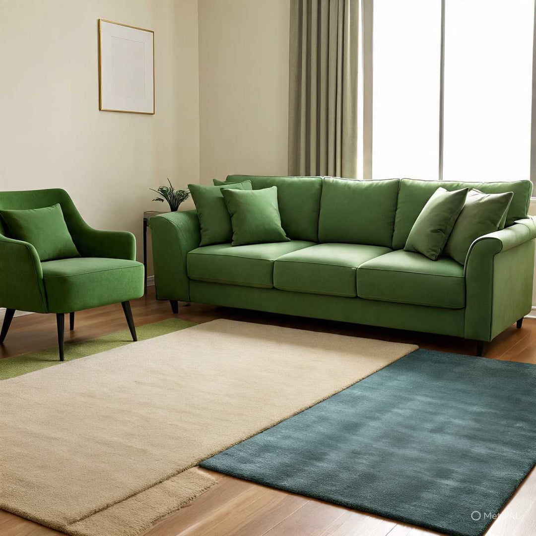 Rugs That Go With A Green Couch – Stylish Rug Ideas for Every Shade of Green - The Rug Decor