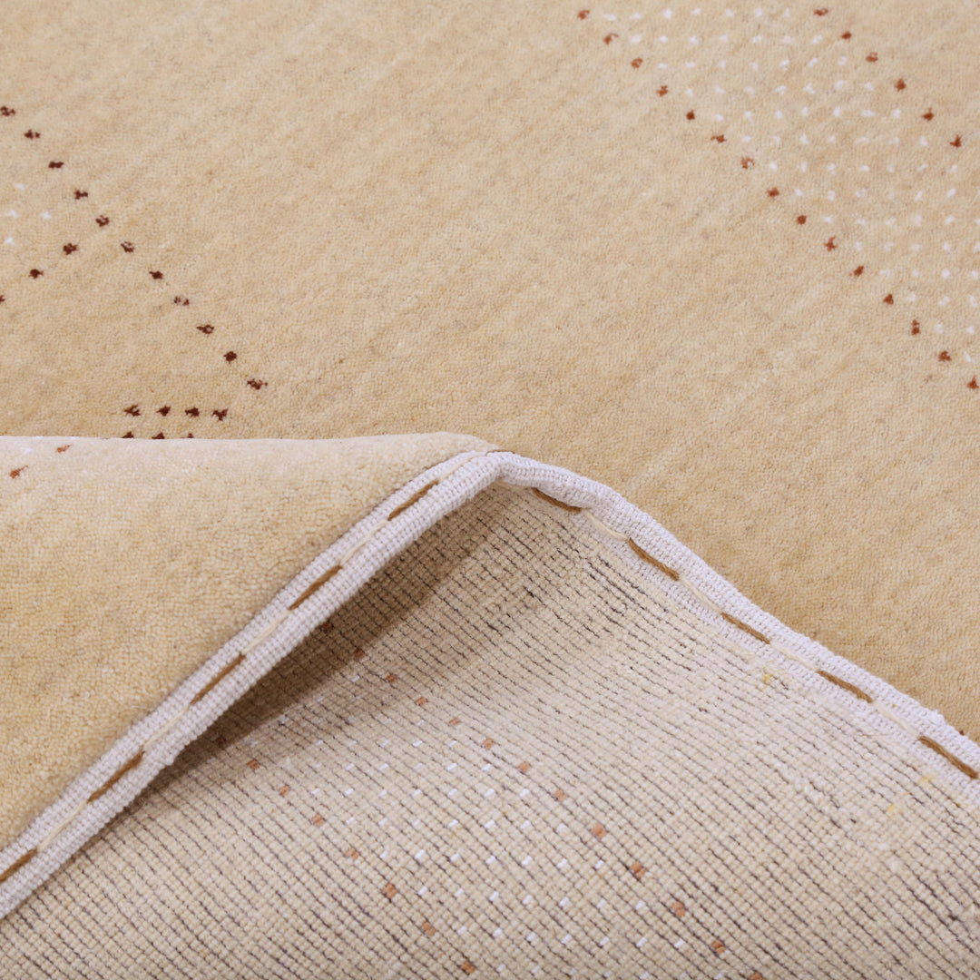 Ivory Contemporary Design Hand Loomed Wool Area Rug