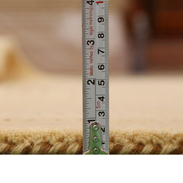 Ivory Contemporary Design Hand Loomed Wool Area Rug