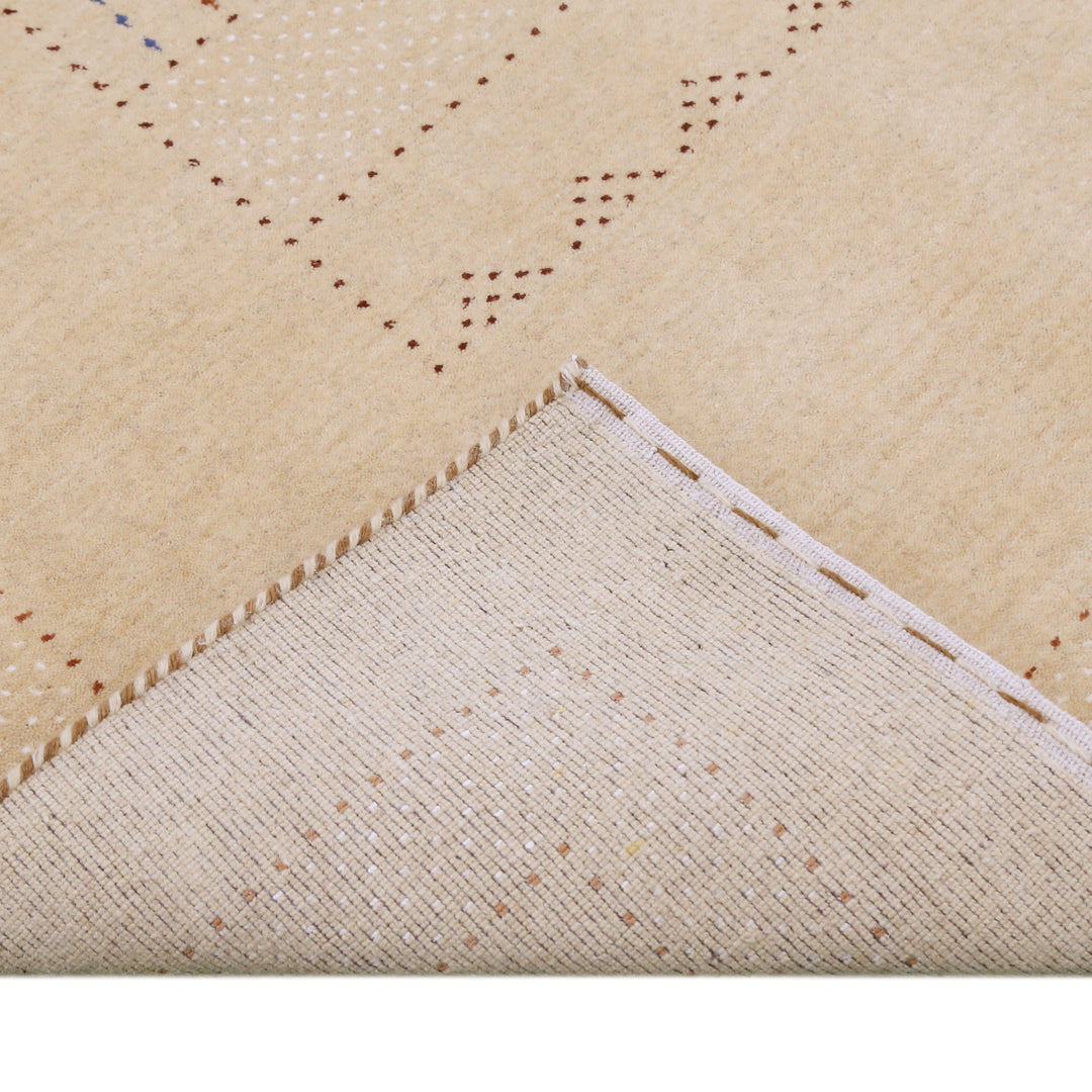 Ivory Contemporary Design Hand Loomed Wool Area Rug