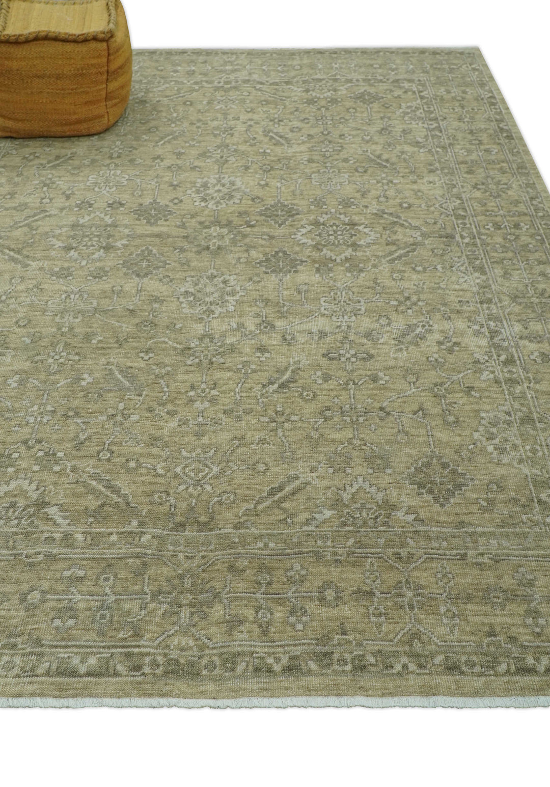 Traditional Camel and Brown Hand Knotted Fine Turkish Knot Wool rug