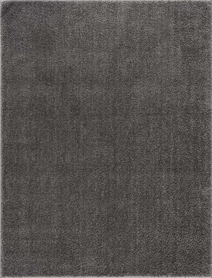 Judy Modern Solid Charcoal Polyester Rug