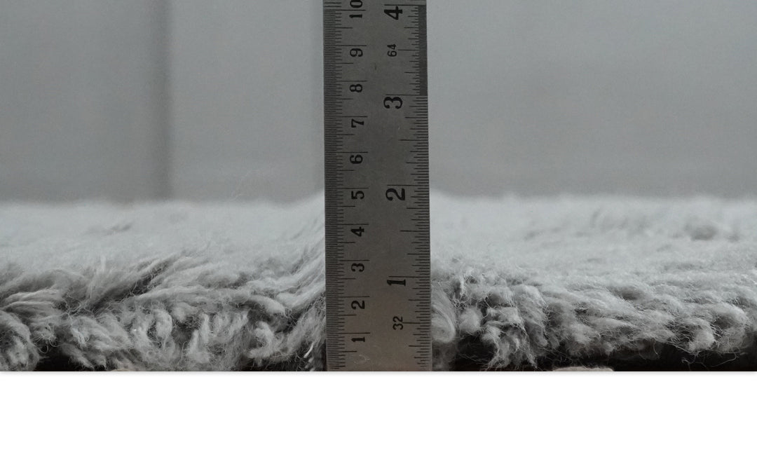 Ready to Ship 3x5 Hand Woven Modern Solid Design Gray Wool Rug