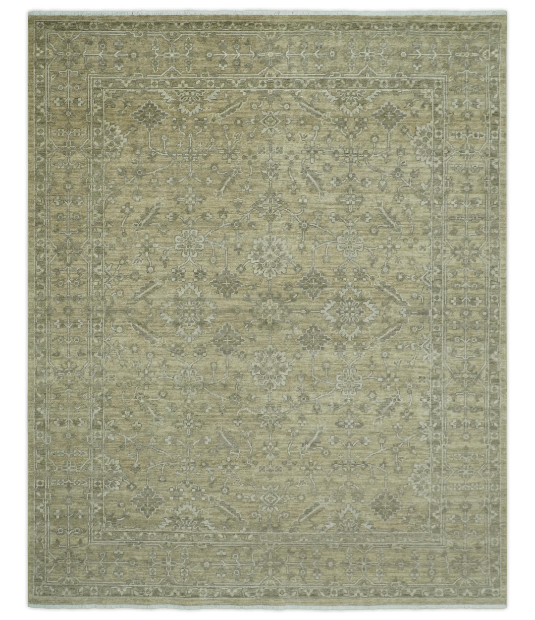 Traditional Camel and Brown Hand Knotted Fine Turkish Knot Wool rug