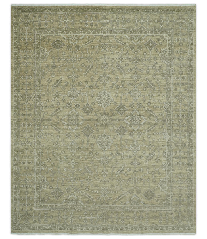 Traditional Camel and Brown Hand Knotted Fine Turkish Knot Wool rug