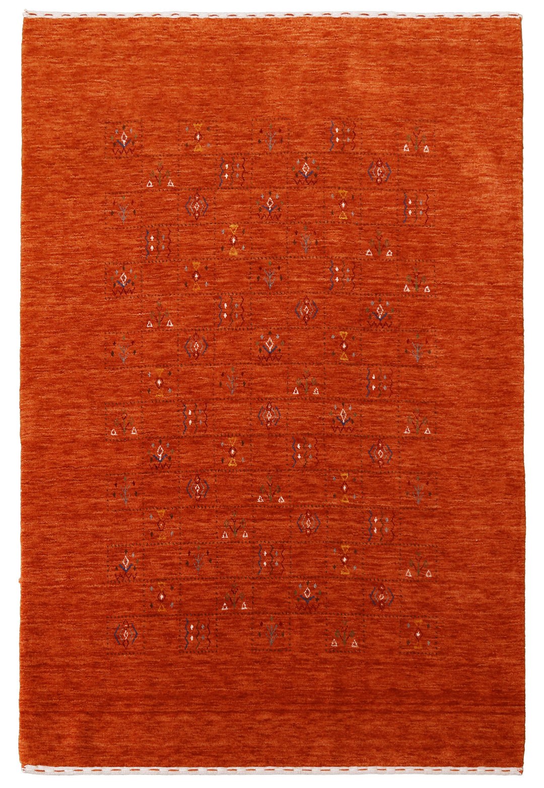 Orange Tribal Center Medallion Hand Loomed Wool Area Rug