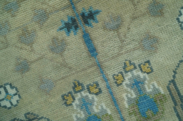 Ready to Ship 9x12 Tree of life Beige and Blue Traditional Hand Knotted Wool Rug
