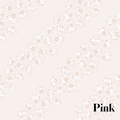 White, Gray and Pink Floral Printed self-adhesive wallpaper