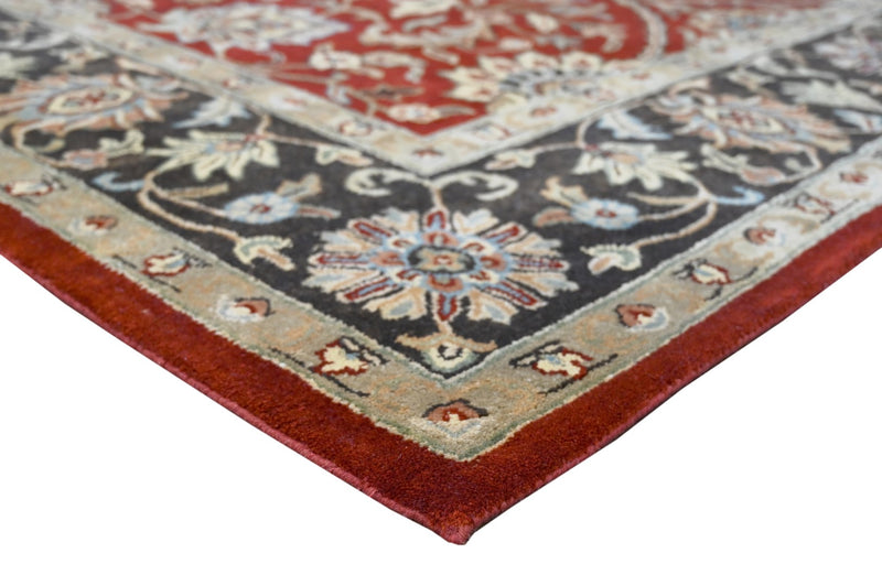 Floral Brown, Black and Beige Traditional Oriental Oushak 8x10 wool Area Rug