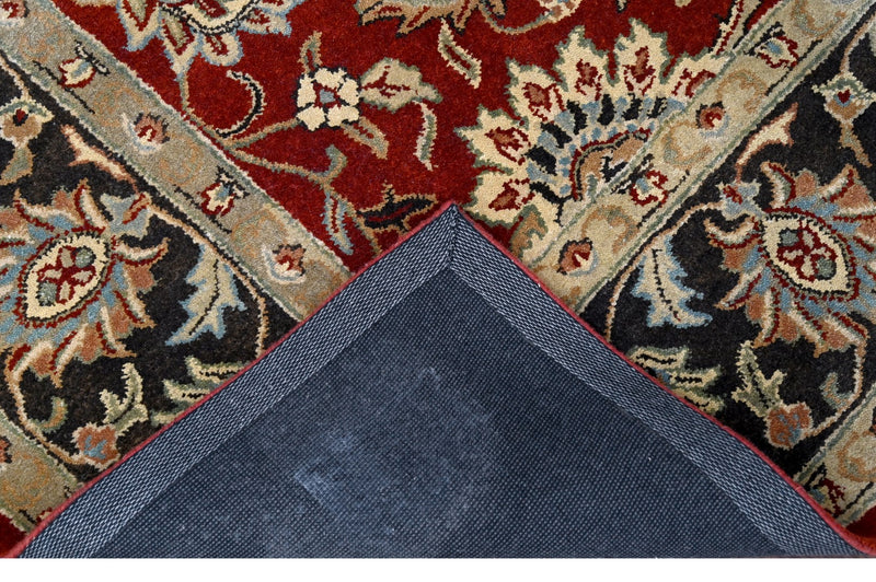 Floral Brown, Black and Beige Traditional Oriental Oushak 8x10 wool Area Rug