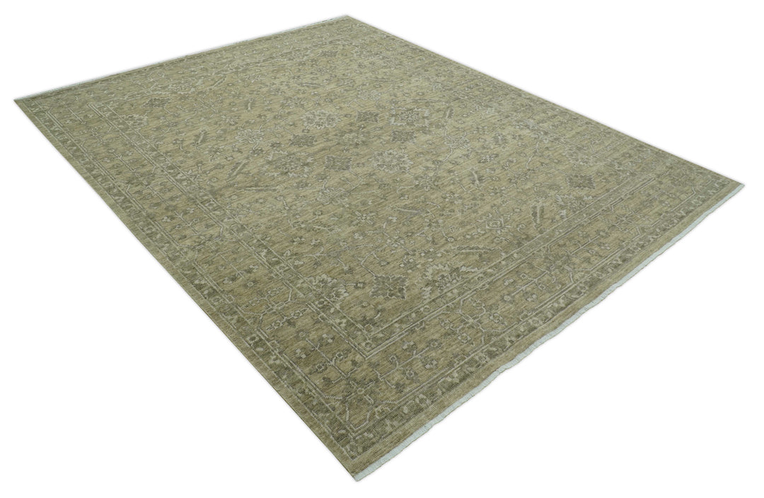 Traditional Camel and Brown Hand Knotted Fine Turkish Knot Wool rug
