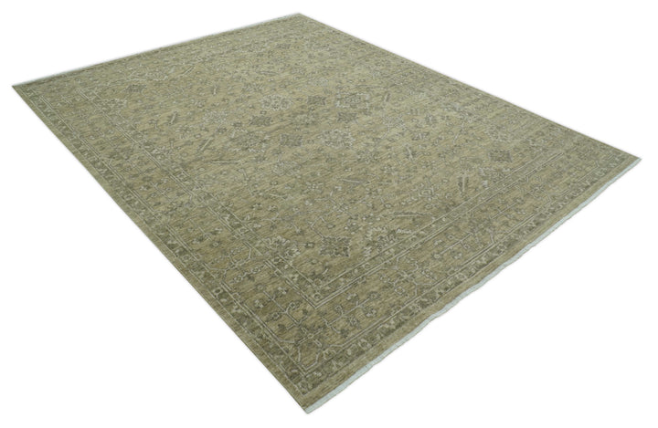 Traditional Camel and Brown Hand Knotted Fine Turkish Knot Wool rug