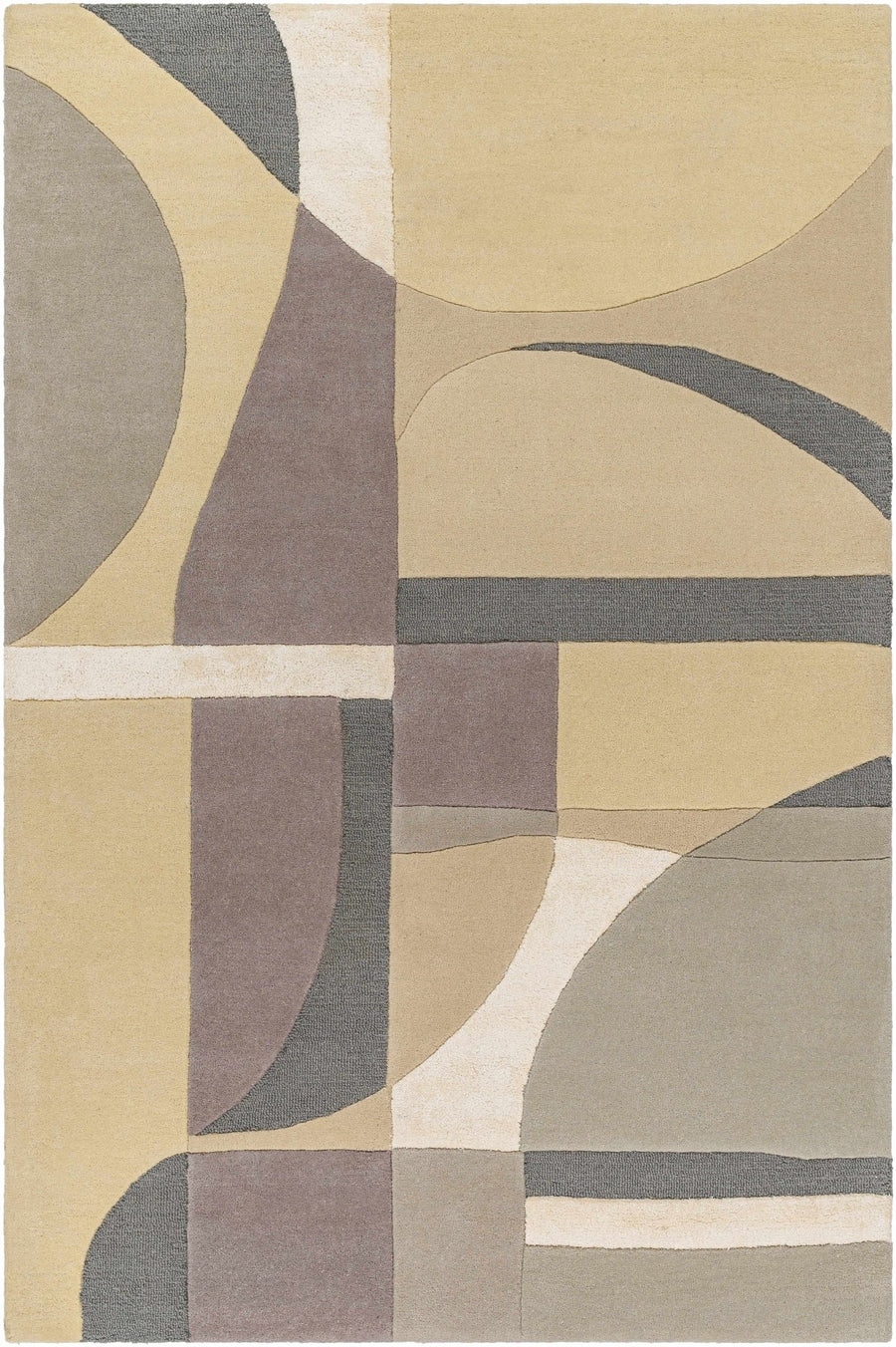 2x3 Duru Contemporary Abstract Beige And Gray Area Rug - The Rug Decor