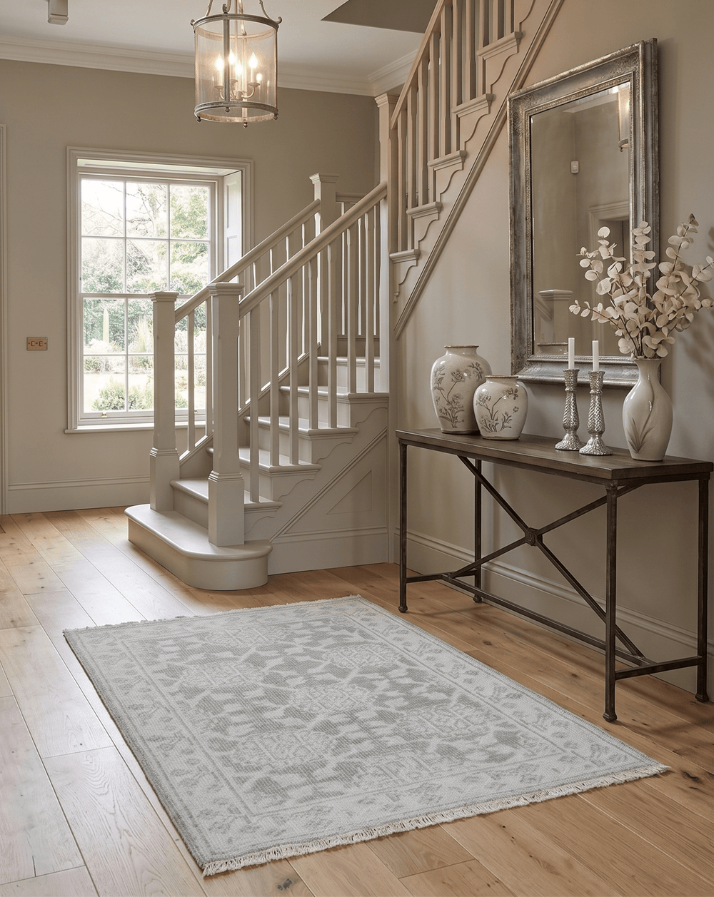 2x3 Hand Knotted Gray, Ivory and Silver Traditional Persian Wool Rug - The Rug Decor