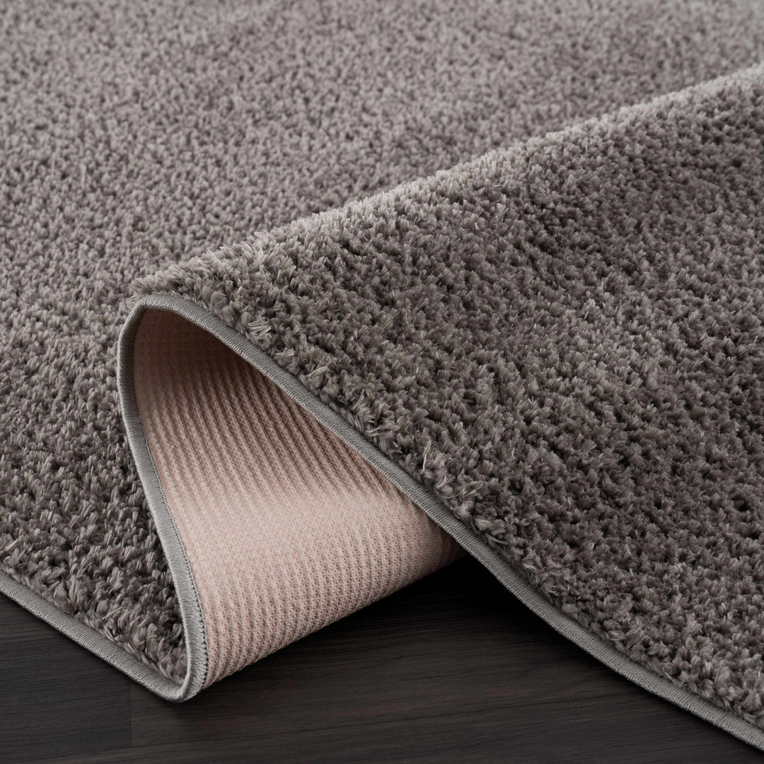 Judy Modern Solid Charcoal Polyester Rug