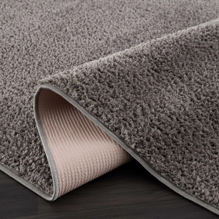 Judy Modern Solid Charcoal Polyester Rug