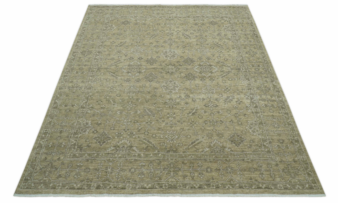Traditional Camel and Brown Hand Knotted Fine Turkish Knot Wool rug