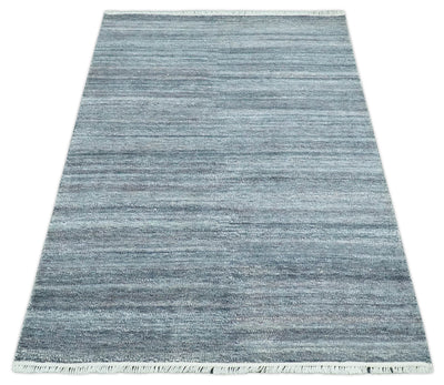 Gray, Charcoal and Silver Modern Abstract Dari 5x8 Pet yarn Area Rug