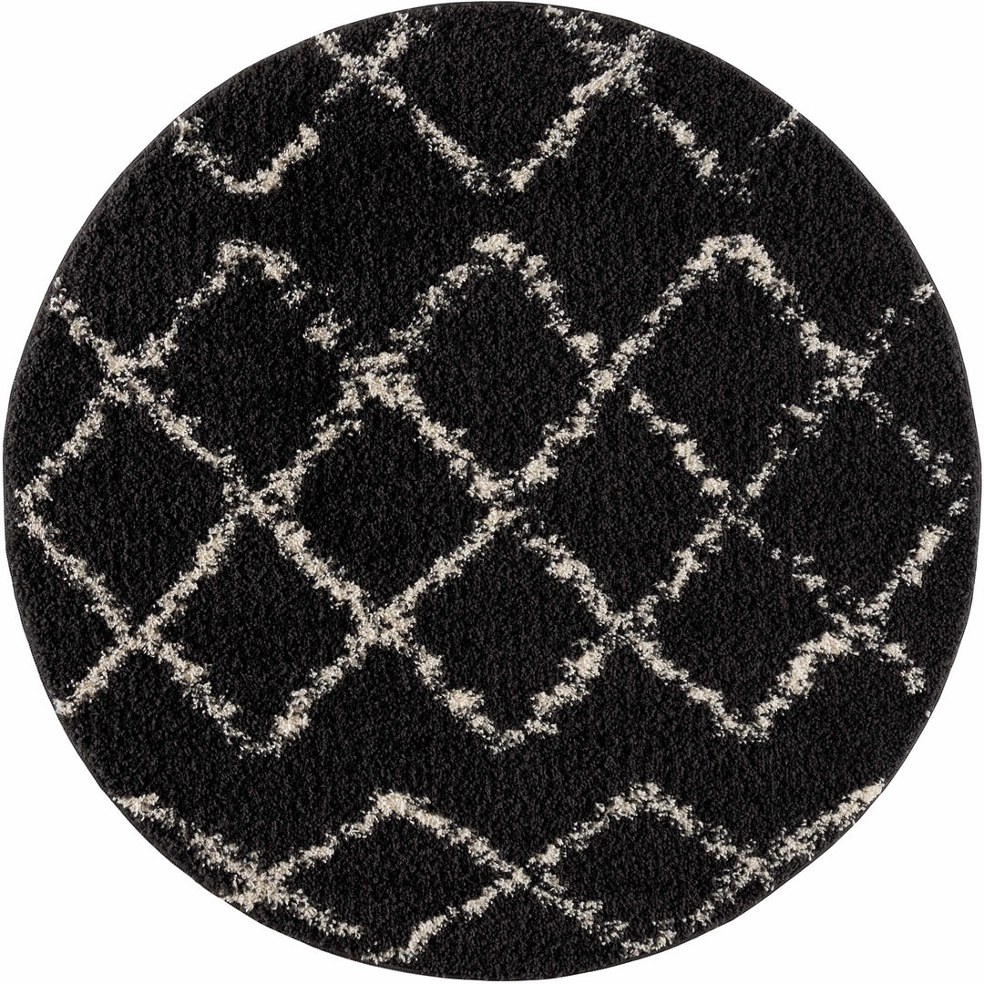 Ayden Black And Beige Modern Style Area Rug