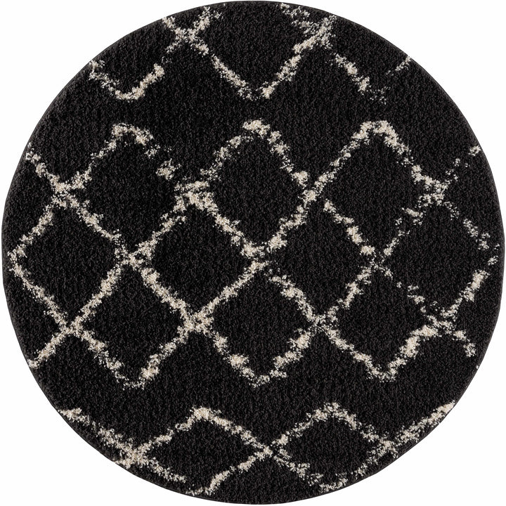 Ayden Black And Beige Modern Style Area Rug