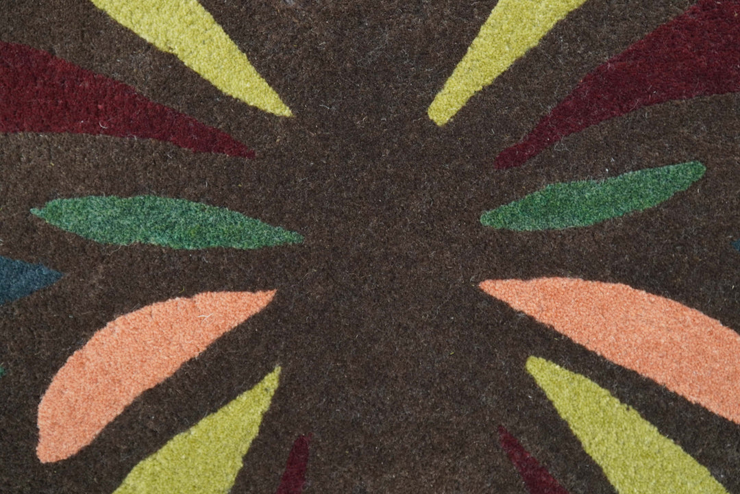 Butterfly Brown Hand Tufted 2x3 Wool Area Rug