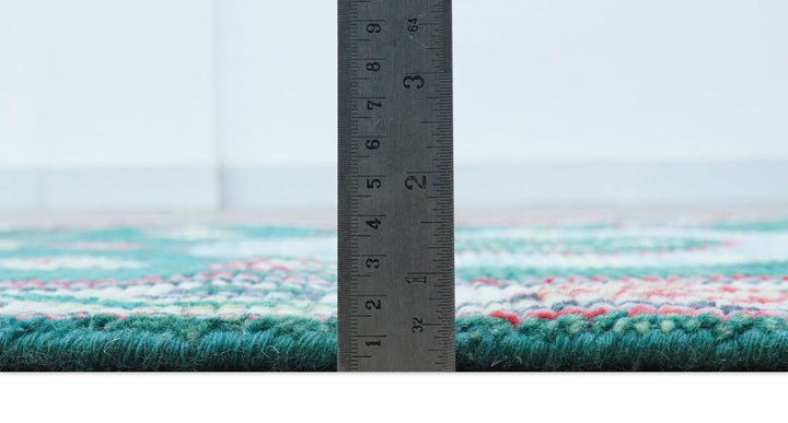 3x5 Hand knotted Traditional Khotan Design Teal Wool Area Rug - The Rug Decor