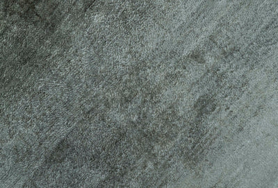 Modern Gray Solid Design 6x8.7  Hand Knotted Wool Area Rug