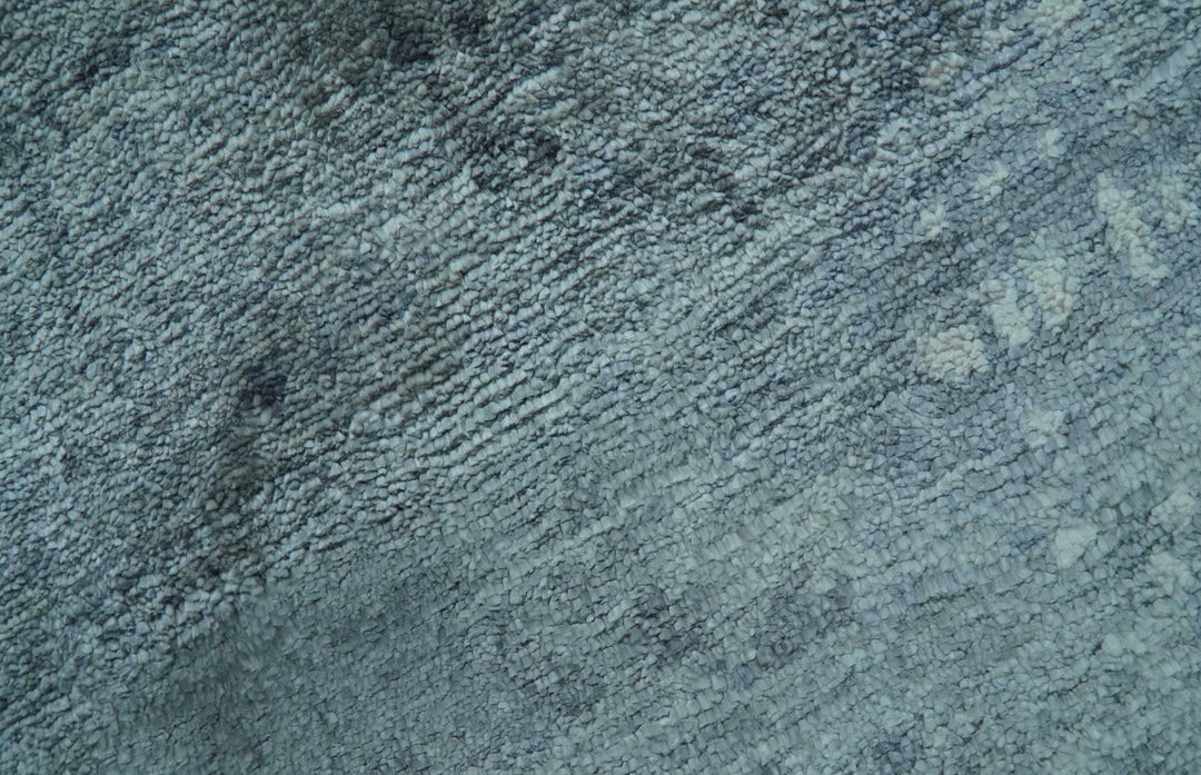 Modern Abstract Design Gray And Silver 9x11 Hand Knotted Bamboo Silk Area Rug