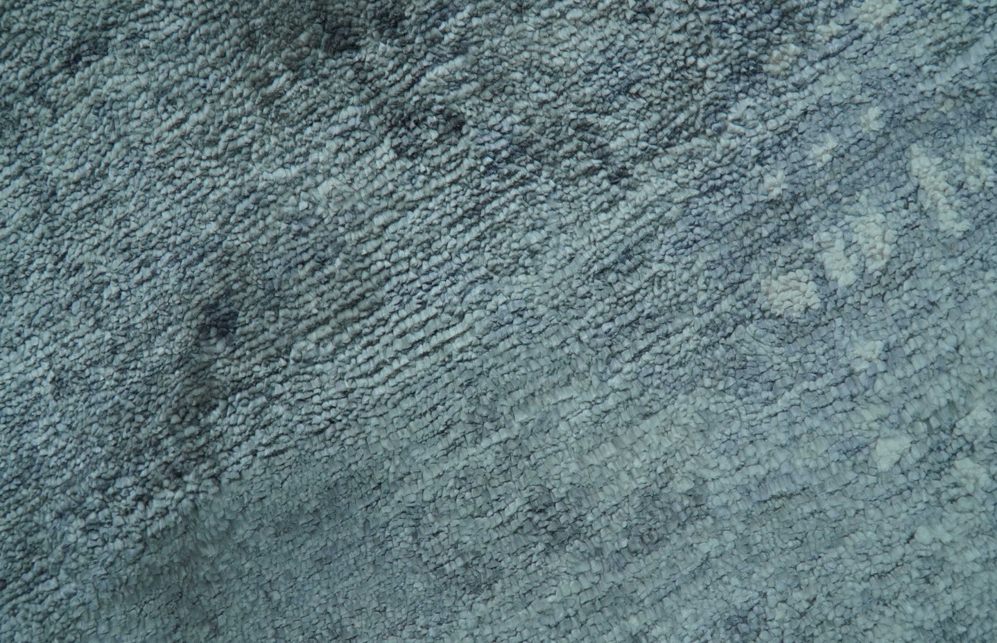 Modern Abstract Design Gray And Silver 9x11 Hand Knotted Bamboo Silk Area Rug