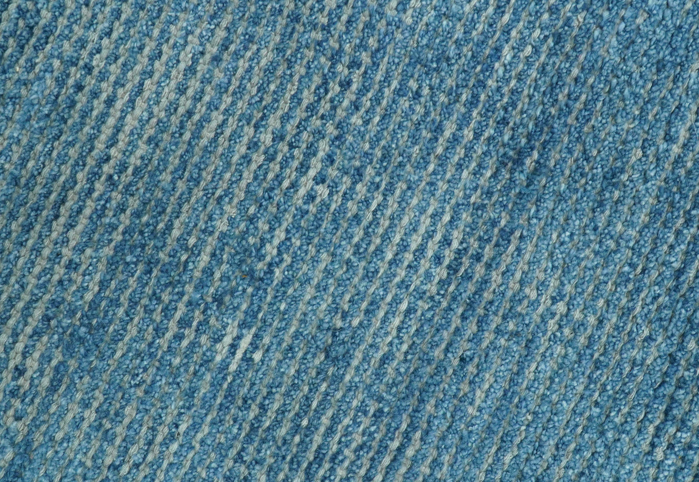 Modern Solid Design Gray And Blue 5x8 Hand Knotted Wool Area Rug